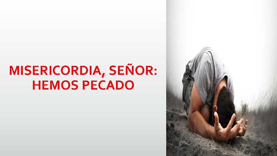 MISERICORDIA, SEÑOR: HEMOS PECADO 