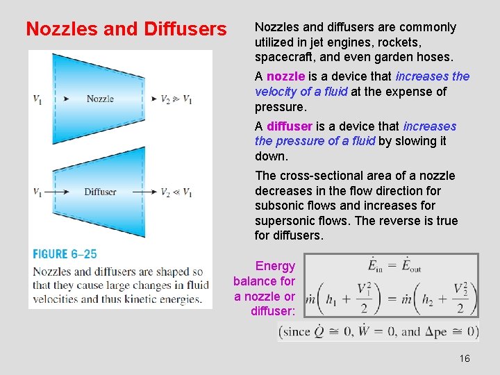 Nozzles and Diffusers Nozzles and diffusers are commonly utilized in jet engines, rockets, spacecraft,