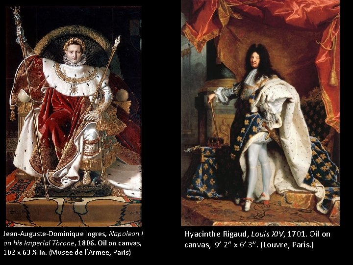 Jean-Auguste-Dominique Ingres, Napoleon I on his Imperial Throne, 1806. Oil on canvas, 102 x