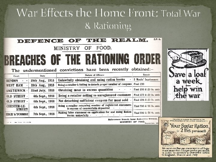 War Effects the Home Front: Total War & Rationing 