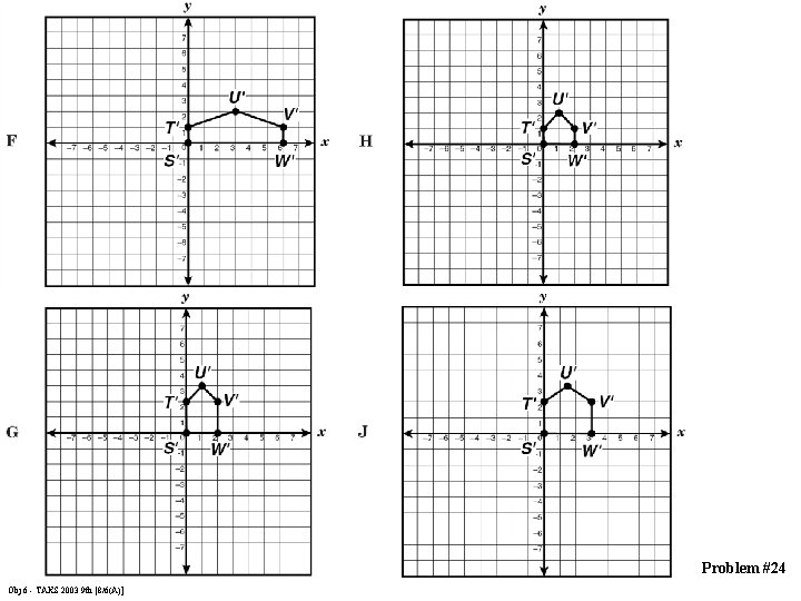 Problem #24 Obj 6 - TAKS 2003 9 th [8/6(A)] 