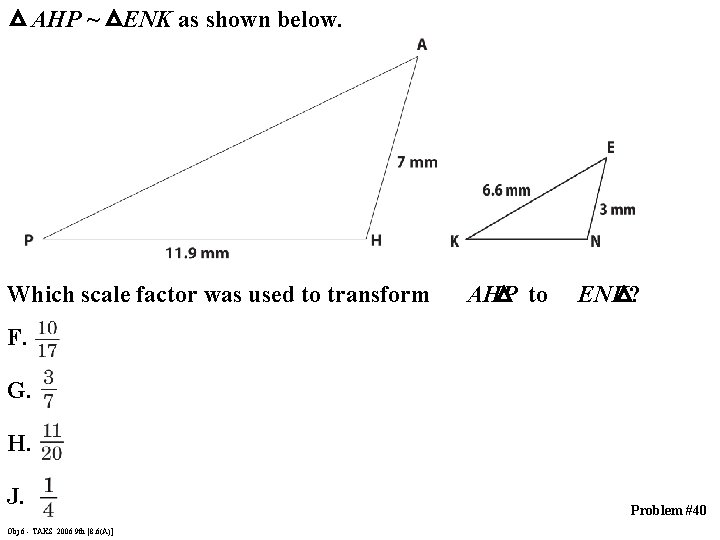 AHP ~ ENK as shown below. Which scale factor was used to transform AHP