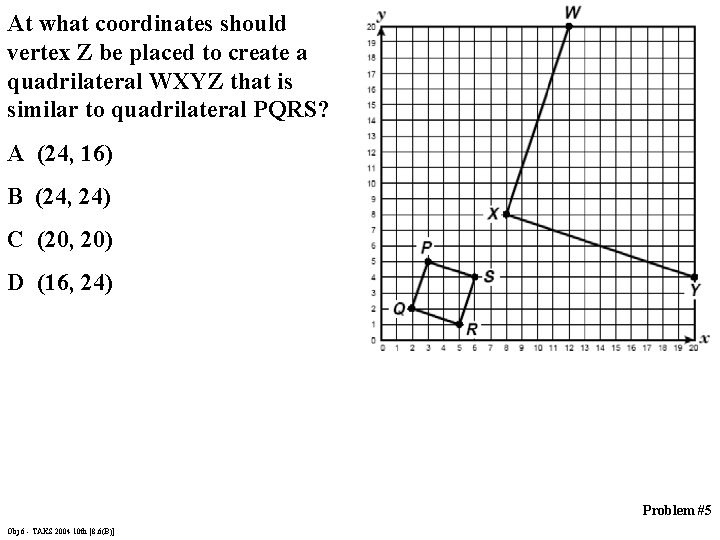 At what coordinates should vertex Z be placed to create a quadrilateral WXYZ that