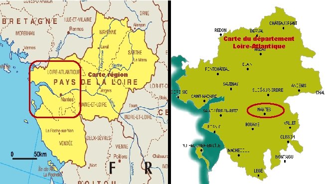 Carte du département Loire-Atlantique Carte région 