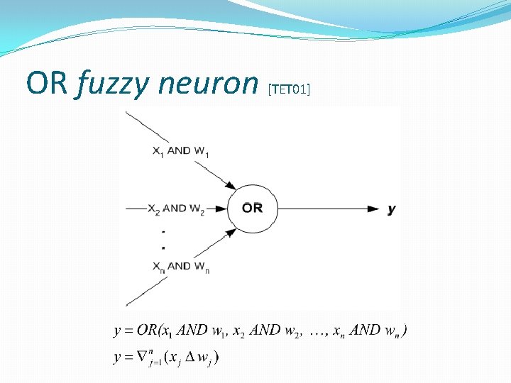 OR fuzzy neuron [TET 01] 