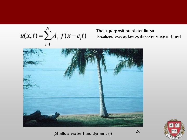 The superposition of nonlinear Localized waves keeps its coherence in time! (Shallow water fluid