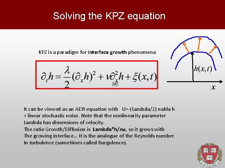 Solving the KPZ equation KPZ is a paradigm for interface growth phenomena ￼ It