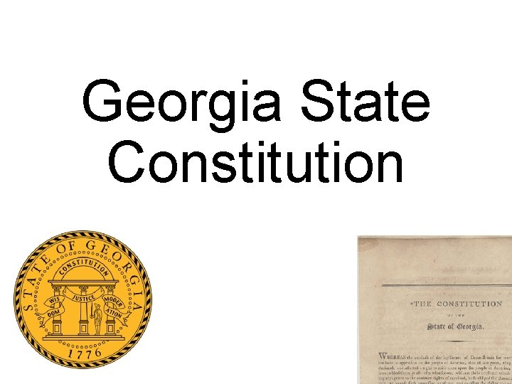 Georgia State Constitution 