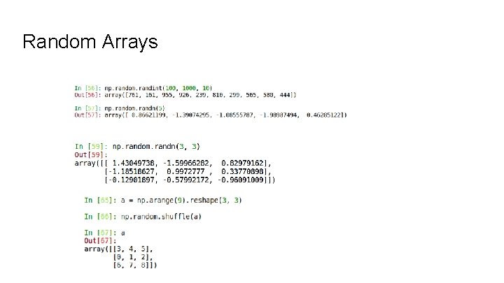 Random Arrays Random Arrays