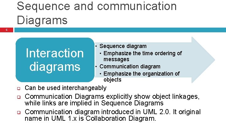 Sequence and communication Diagrams 6 Interaction diagrams q q q • Sequence diagram •