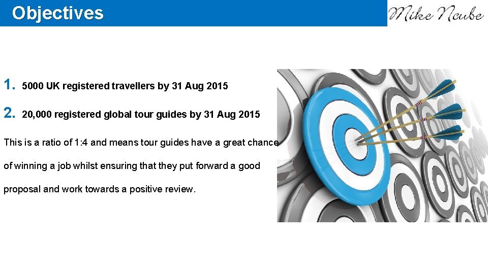 Objectives 1. 5000 UK registered travellers by 31 Aug 2015 2. 20, 000 registered