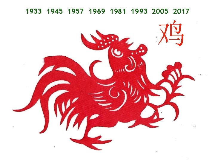 1933 1945 1957 1969 1981 1993 2005 2017 鸡 