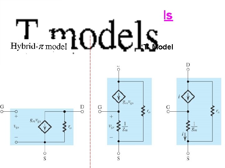 Small Signal Models ‘T’ Model 