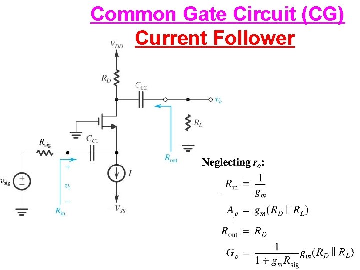 Common Gate Circuit (CG) Current Follower 