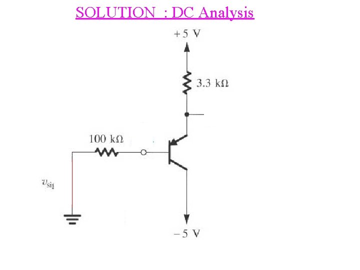 SOLUTION : DC Analysis 