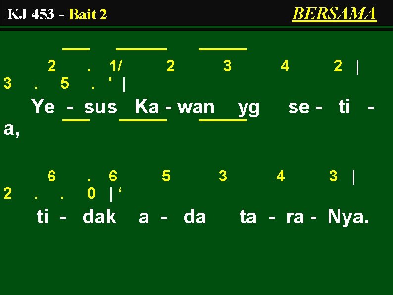 BERSAMA KJ 453 - Bait 2 2 3 . 5 . 1/. ' |