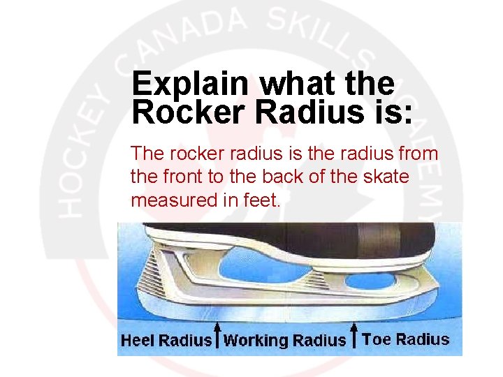 Explain what the Rocker Radius is: The rocker radius is the radius from the