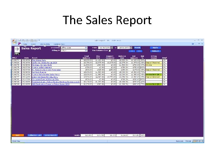 The Sales Report 