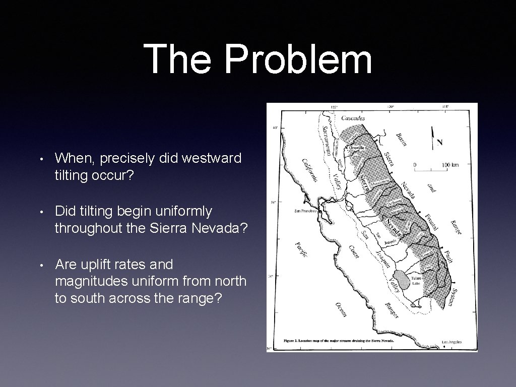 The Problem • When, precisely did westward tilting occur? • Did tilting begin uniformly