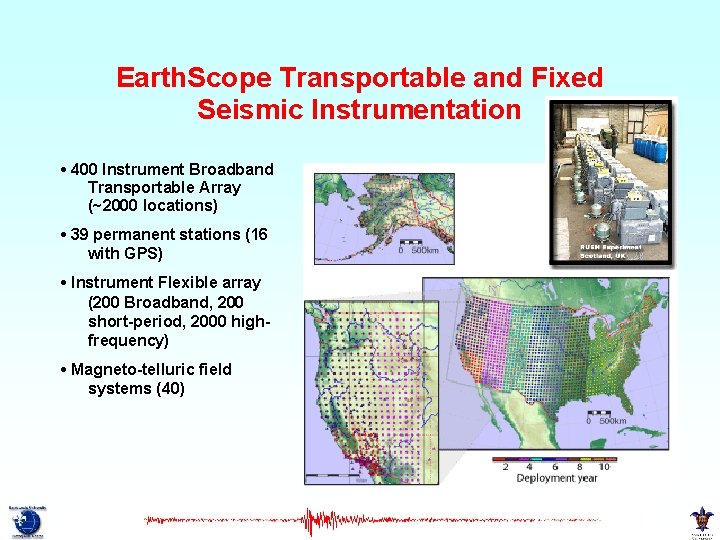 Earth. Scope Transportable and Fixed Seismic Instrumentation • 400 Instrument Broadband Transportable Array (~2000