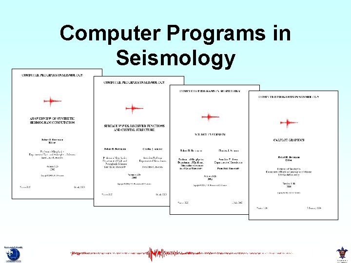 Computer Programs in Seismology 