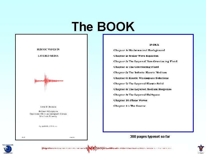 The BOOK 300 pages typeset so far 