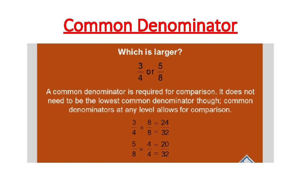 Common Denominator 