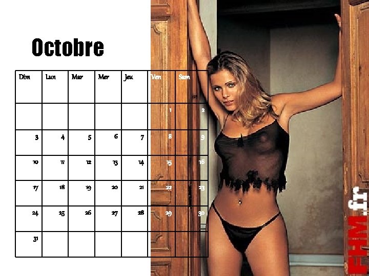 Octobre Dim Lun Mar Mer Jeu Ven Sam 1 2 3 4 5 6