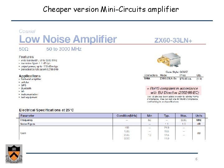 Cheaper version Mini-Circuits amplifier 6 