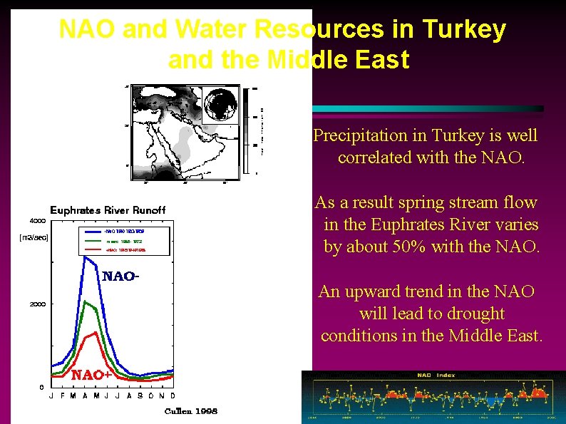 NAO and Water Resources in Turkey and the Middle East Precipitation in Turkey is