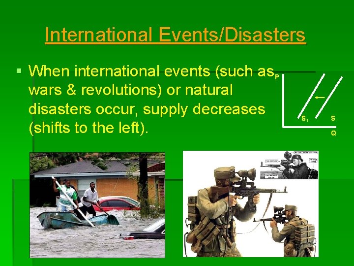 International Events/Disasters § When international events (such as P wars & revolutions) or natural