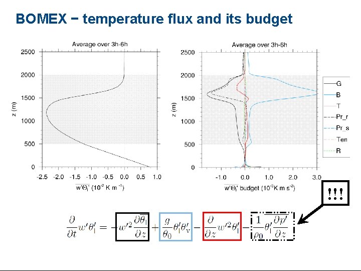 BOMEX − temperature flux and its budget !!! 