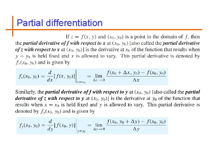 Partial differentiation 