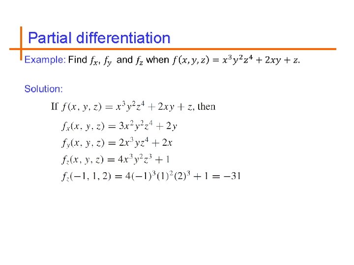 Partial differentiation 