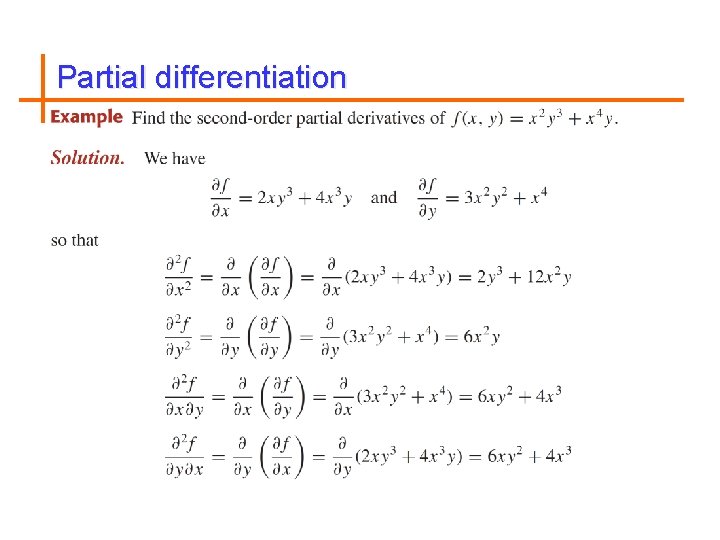 Partial differentiation 