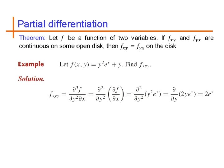 Partial differentiation 