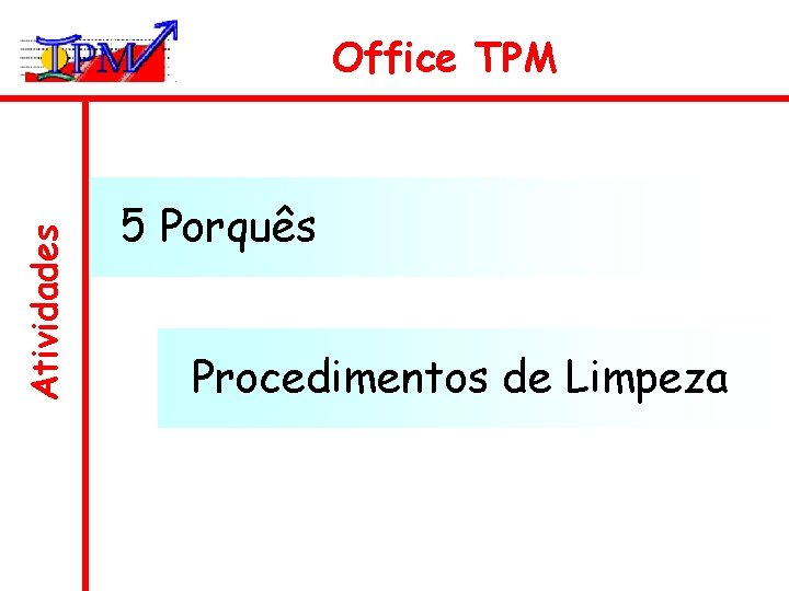 Atividades Office TPM 5 Porquês Procedimentos de Limpeza 