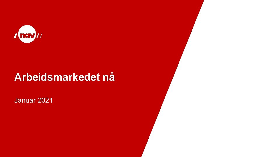 Arbeidsmarkedet nå Januar 2021 