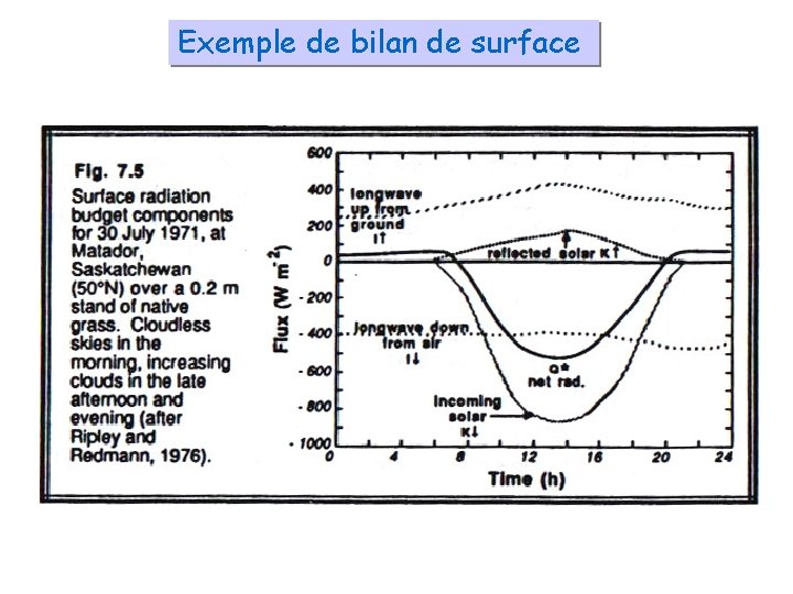 Exemple de bilan de surface 