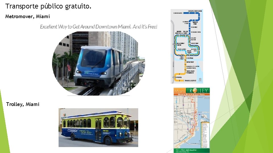 Transporte público gratuito. Metromover, Miami Trolley, Miami 