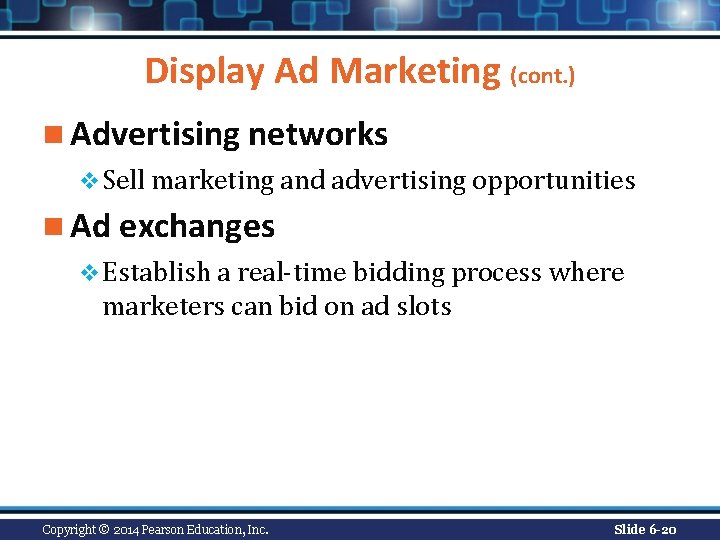 Display Ad Marketing (cont. ) n Advertising networks v Sell marketing and advertising opportunities