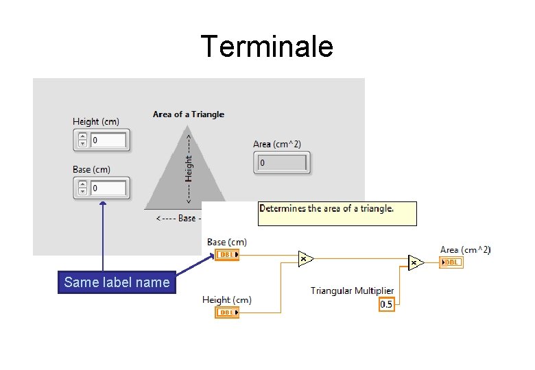 Terminale Same label name 