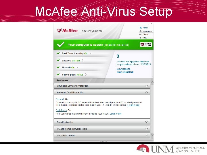 Mc. Afee Anti-Virus Setup 