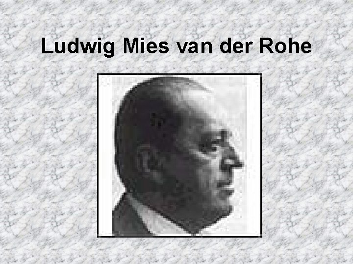 Ludwig Mies van der Rohe 