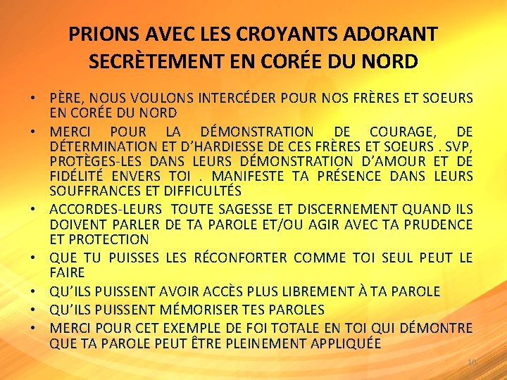 PRIONS AVEC LES CROYANTS ADORANT SECRÈTEMENT EN CORÉE DU NORD • PÈRE, NOUS VOULONS