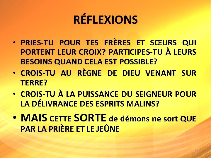 RÉFLEXIONS • PRIES-TU POUR TES FRÈRES ET SŒURS QUI PORTENT LEUR CROIX? PARTICIPES-TU À