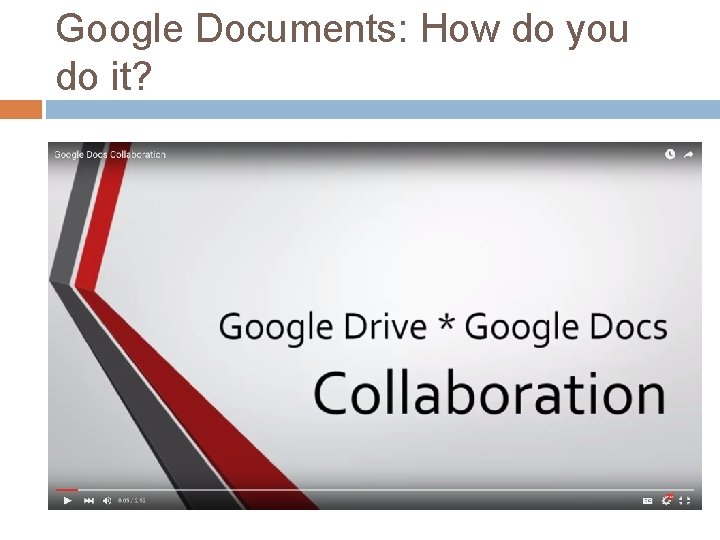 Google Documents: How do you do it? 