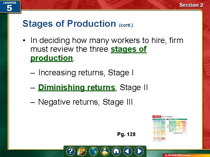 Stages of Production (cont. ) • In deciding how many workers to hire, firm