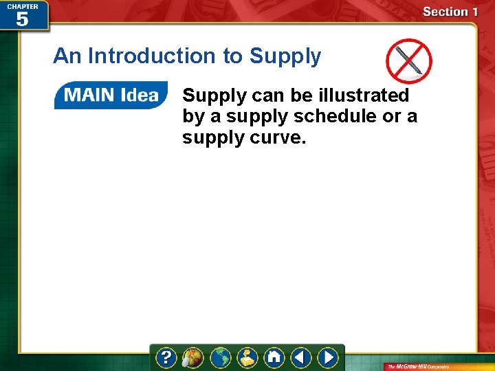 An Introduction to Supply can be illustrated by a supply schedule or a supply