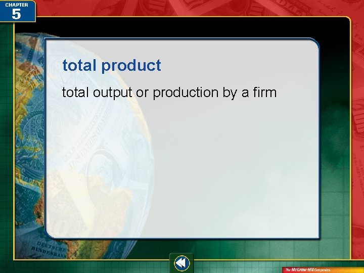 total product total output or production by a firm 